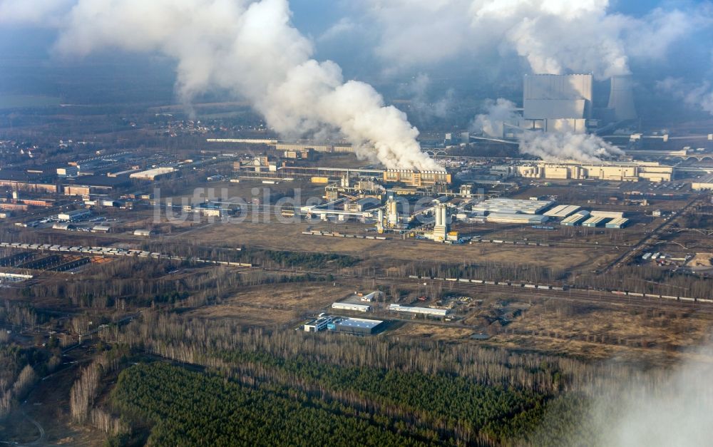 Luftbild Spreetal - Technische Anlagen im Industriegebiet Industriepark Schwarze Pumpe in Spreetal im Bundesland Sachsen, Deutschland