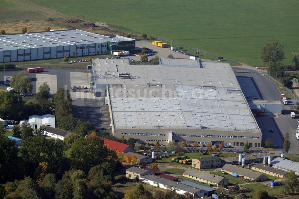 Luftbild Kremmen - Technische Anlagen im Industriegebiet der Vertriebe Lidl Vertriebs-GmbH & Co. KG, Orion sowie der TG Wesel Verwaltungs GmbH in Kremmen im Bundesland Brandenburg