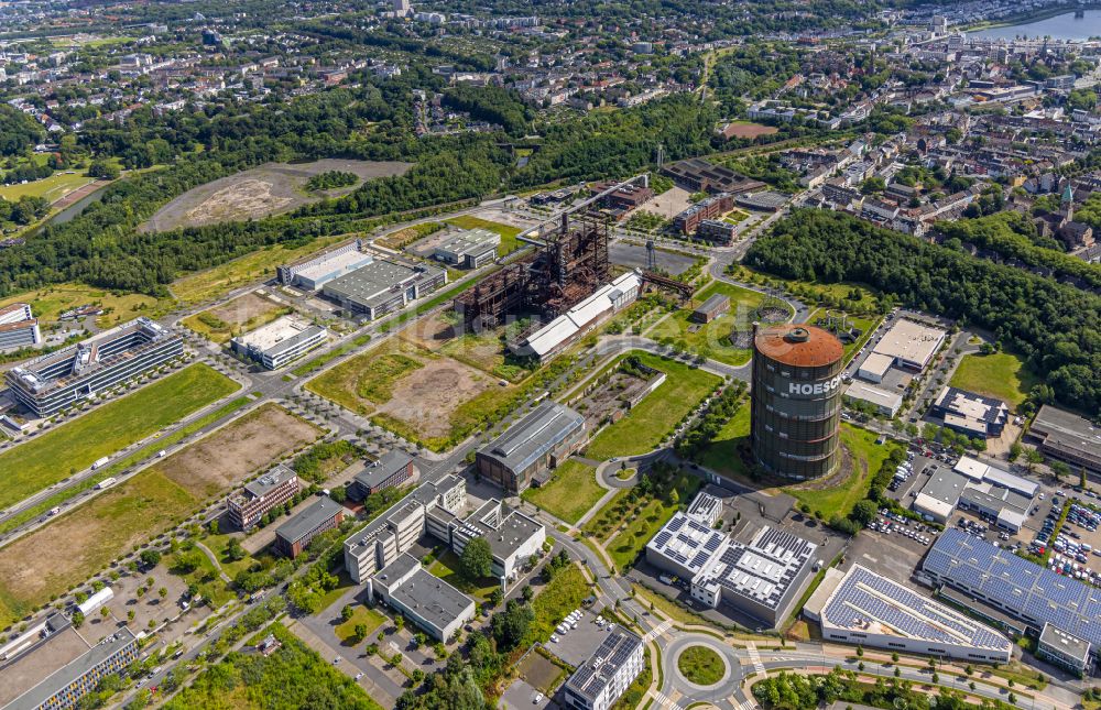 Luftbild Dortmund - Technische Anlagen und Produktionshallen auf dem Gelände Phoenix-West in Dortmund im Bundesland Nordrhein-Westfalen, Deutschland