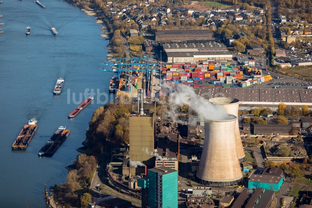 Luftbild Duisburg - Technische Anlagen und Produktionshallen des Stahlwerkes an der Mannesmannstraße im Ortsteil Hüttenheim in Duisburg im Bundesland Nordrhein-Westfalen, Deutschland