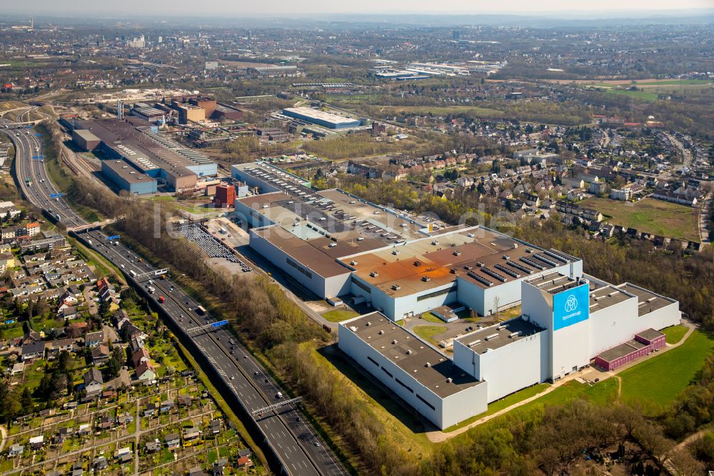 Luftaufnahme Bochum - Technische Anlagen und Produktionshallen des Stahlwerkes Thyssenkrupp Steel Europe AG im Ortsteil Wattenscheid in Bochum im Bundesland Nordrhein-Westfalen, Deutschland