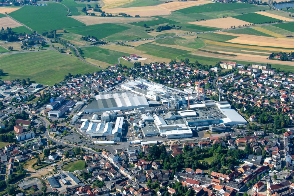 Luftaufnahme Mitterteich - Technische Anlagen der Schott AG in Mitterteich im Bundesland Bayern, Deutschland