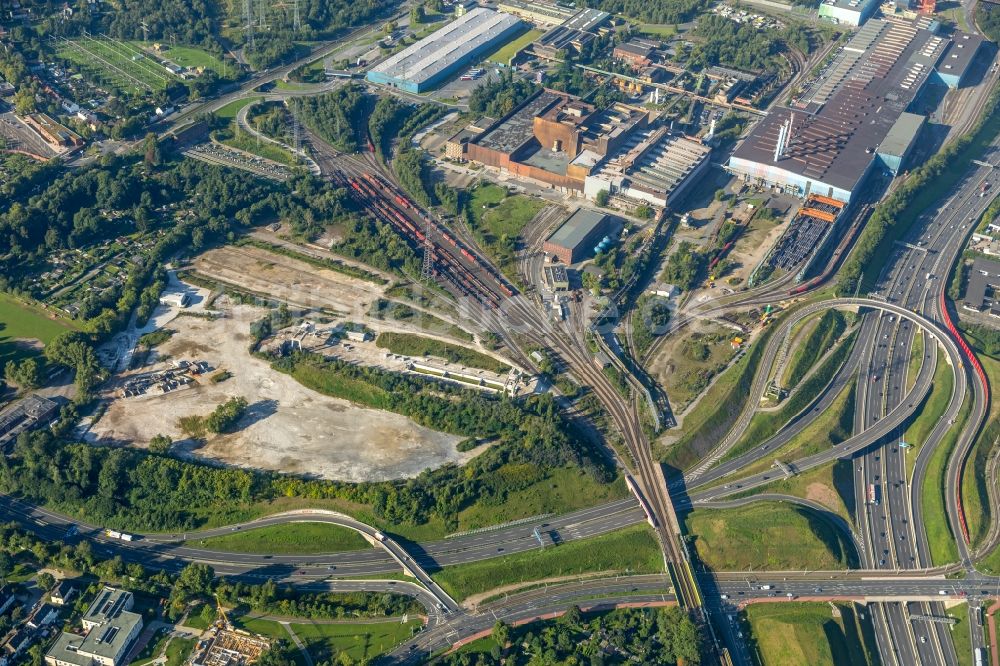 Bochum von oben - Technische Anlagen des Stahlwerkes der thyssenkrupp Steel Europe AG im Ortsteil Wattenscheid in Bochum im Bundesland Nordrhein-Westfalen, Deutschland