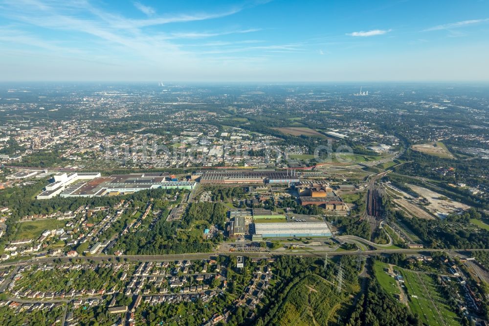 Bochum von oben - Technische Anlagen des Stahlwerkes der thyssenkrupp Steel Europe AG im Ortsteil Wattenscheid in Bochum im Bundesland Nordrhein-Westfalen, Deutschland