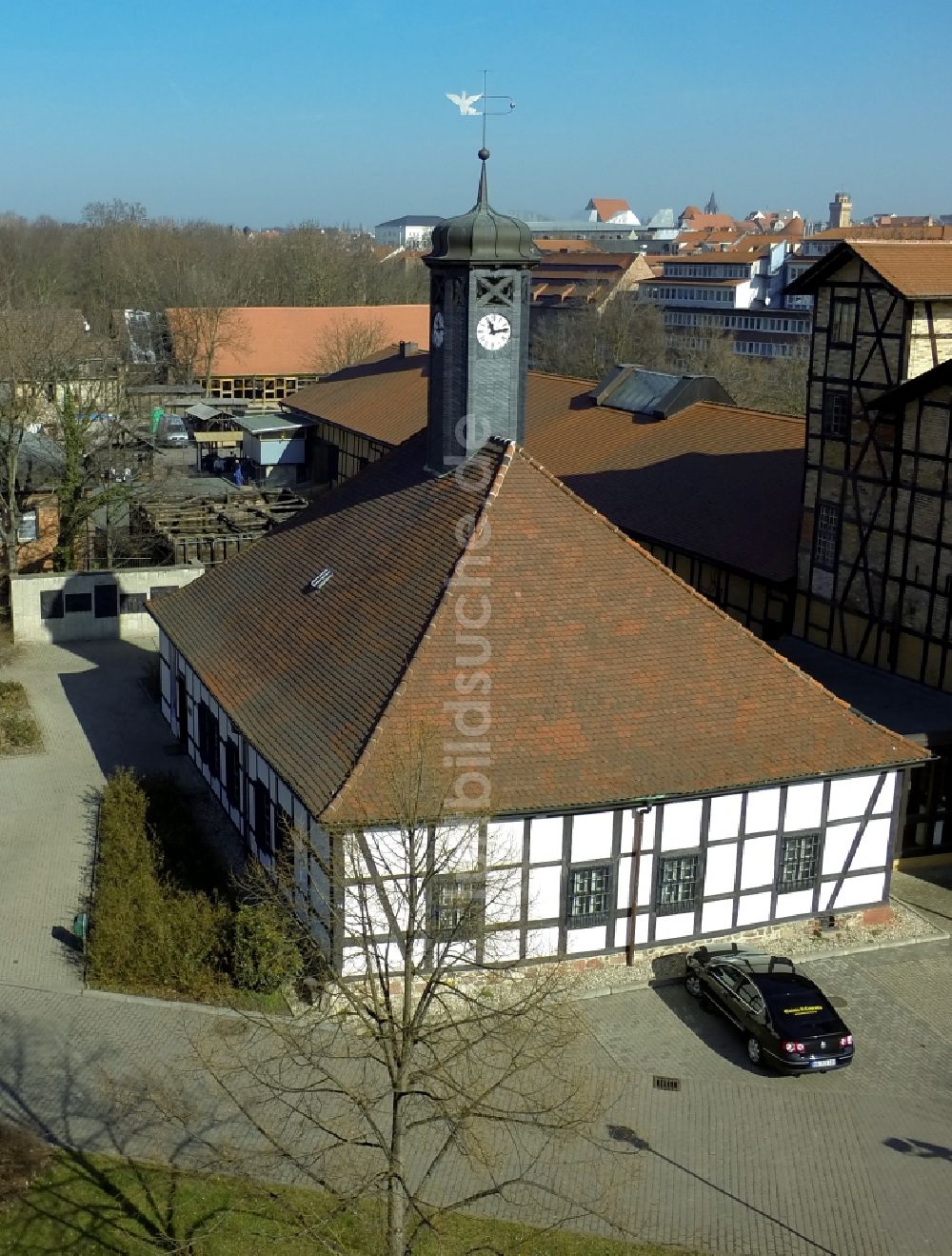 Halle / Saale von oben - Technisches Halloren-und Salinemuseum in Halle (Saale) im Bundesland Sachsen-Anhalt