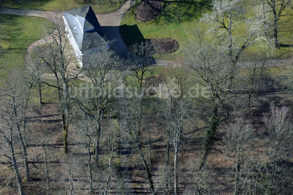 Luftaufnahme Eichenzell - Tee Haus im Schloßpark in Eichenzell im Bundesland Hessen