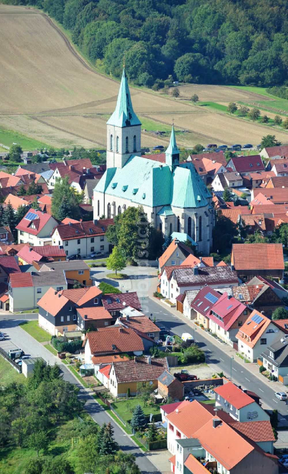 Effelder von oben - Teilansicht Effelder in Thüringen