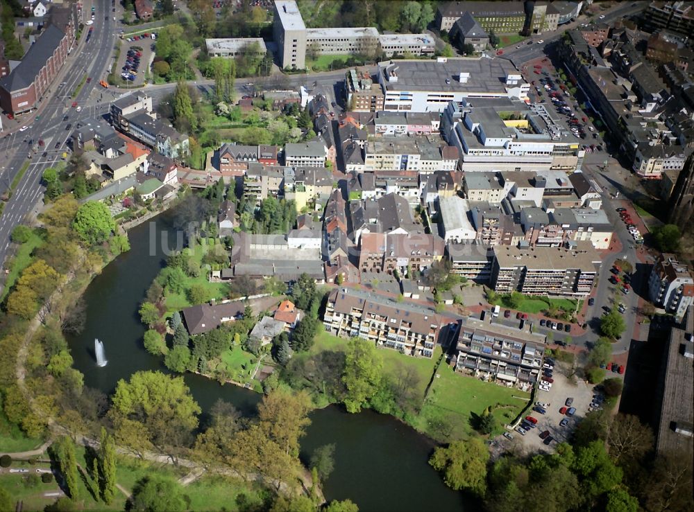 Moers von oben - Teilansicht von Moers im Bundesland Nordrhein-Westfalen