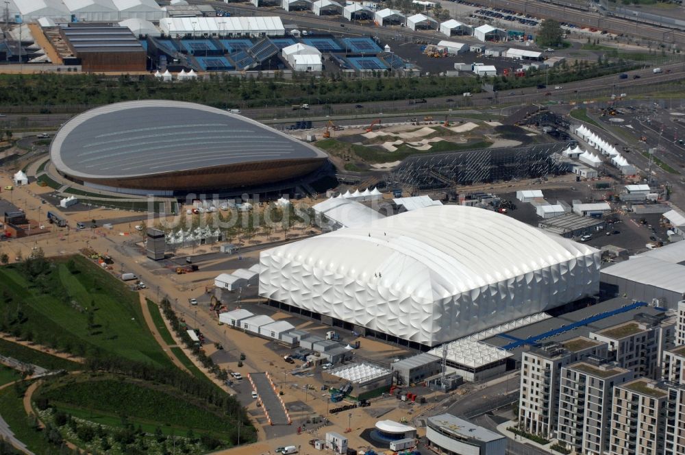 London von oben - Teilansicht auf den Olympiapark in London