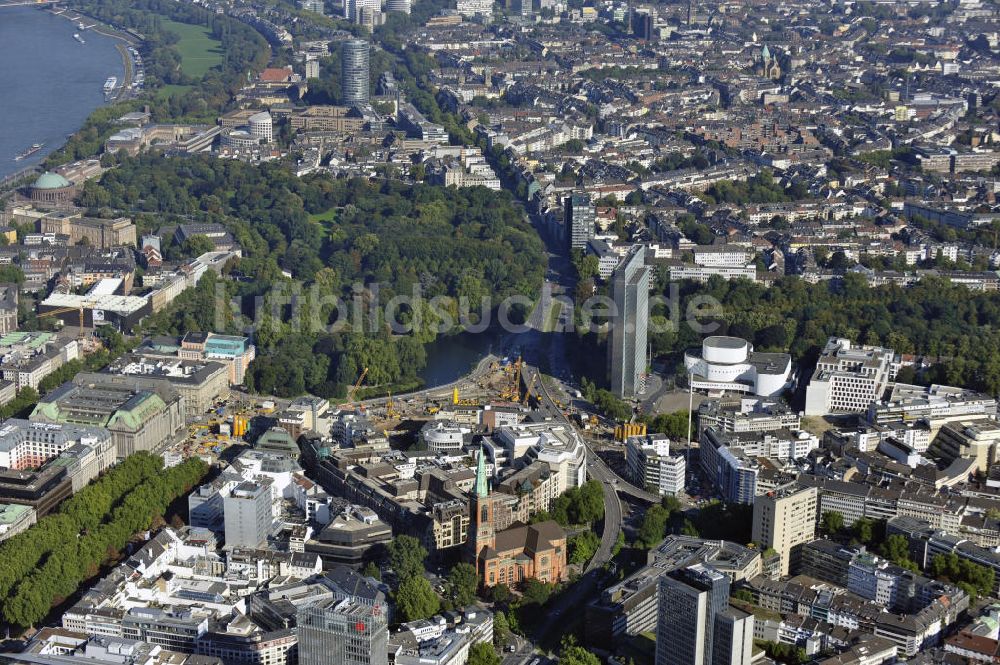 Luftaufnahme Düsseldorf - Teilansicht vom Stadtbezirk 01 in Düsseldorf