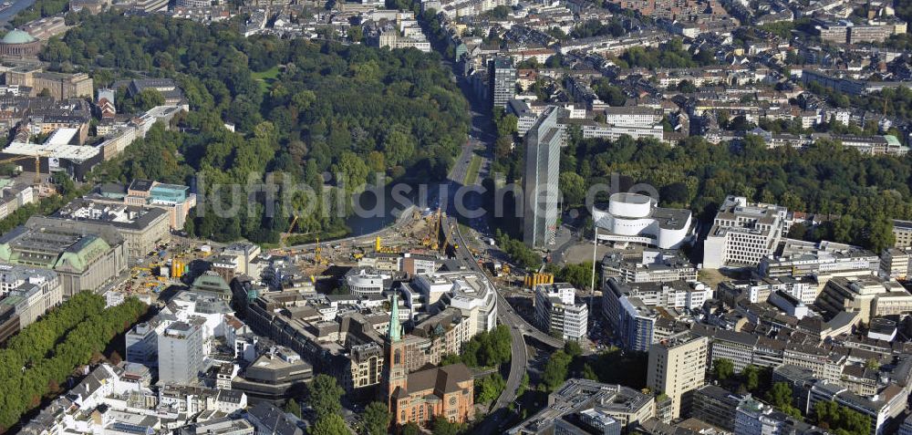 Düsseldorf von oben - Teilansicht vom Stadtbezirk 01 in Düsseldorf