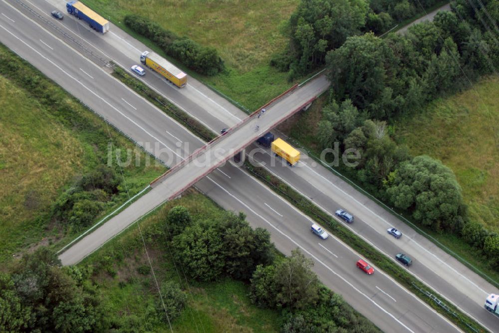 Luftbild Offenburg - Teilstück der Autobahn A5