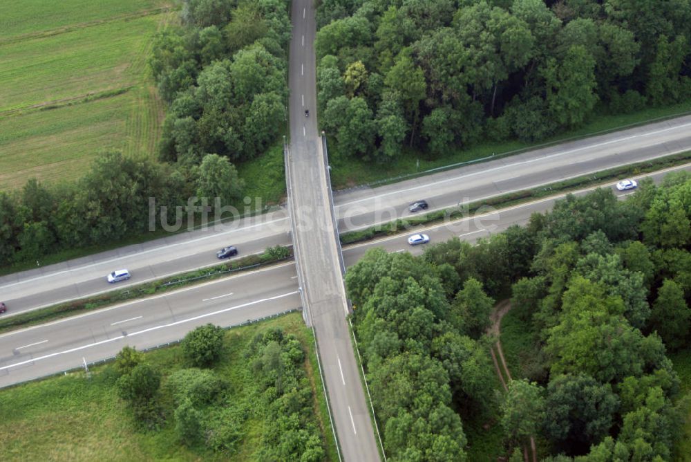 Luftbild Offenburg - Teilstück der Autobahn A5