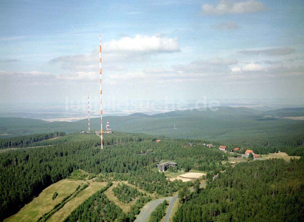 Luftaufnahme Altenau - Telekommunikationssendetürme bei Altenau im Westharz.