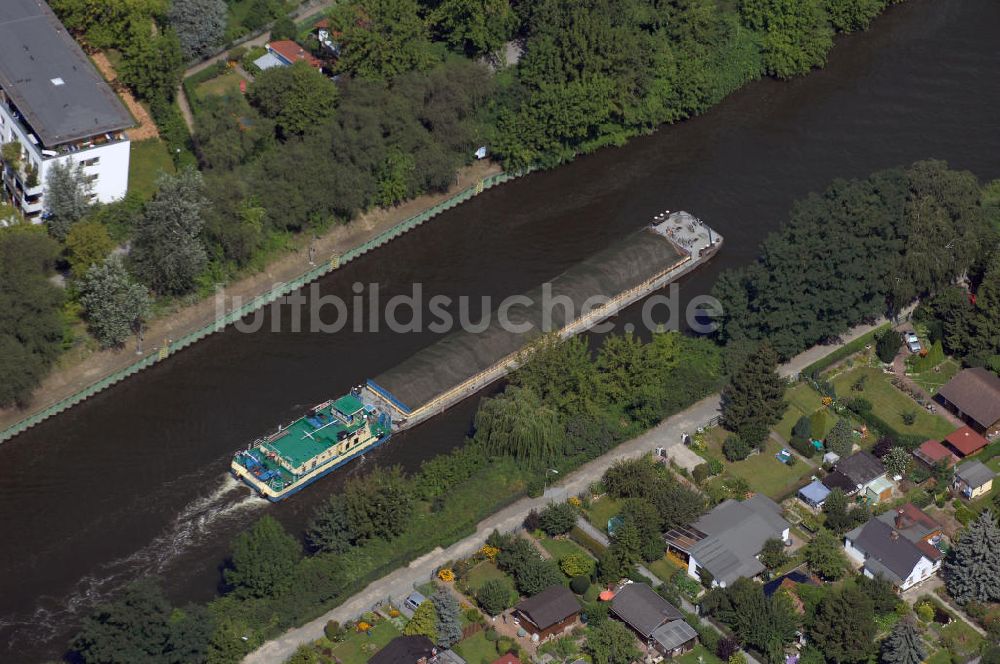 Luftaufnahme Berlin - Teltowkanal in Berlin Lichterfelde