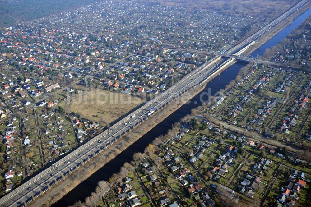 Berlin aus der Vogelperspektive: Teltowkanal im Ortsteil Britz in Berlin