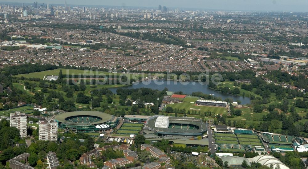 Luftbild London - Tennis Court Wimbledon Austragungsort Olympia 2012 in London in Großbritannien