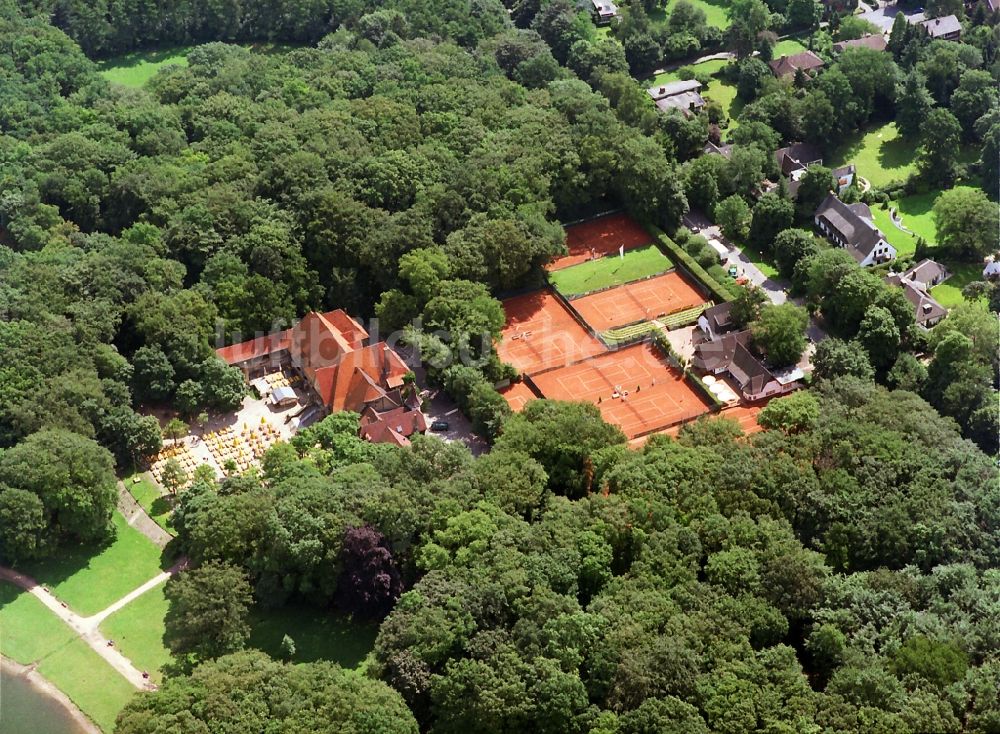 Luftbild Krefeld - Tennis- Sportplatz im Stadtwaldes in Krefeld im Bundesland Nordrhein-Westfalen