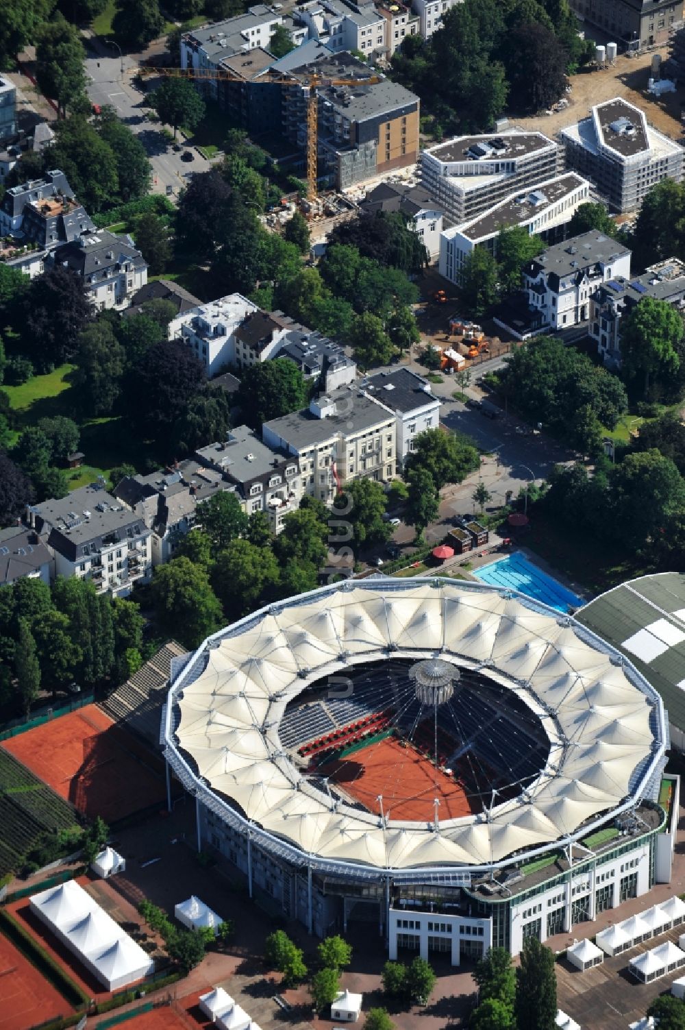 Hamburg von oben - Tennisarena am Rothenbaum in Hamburg