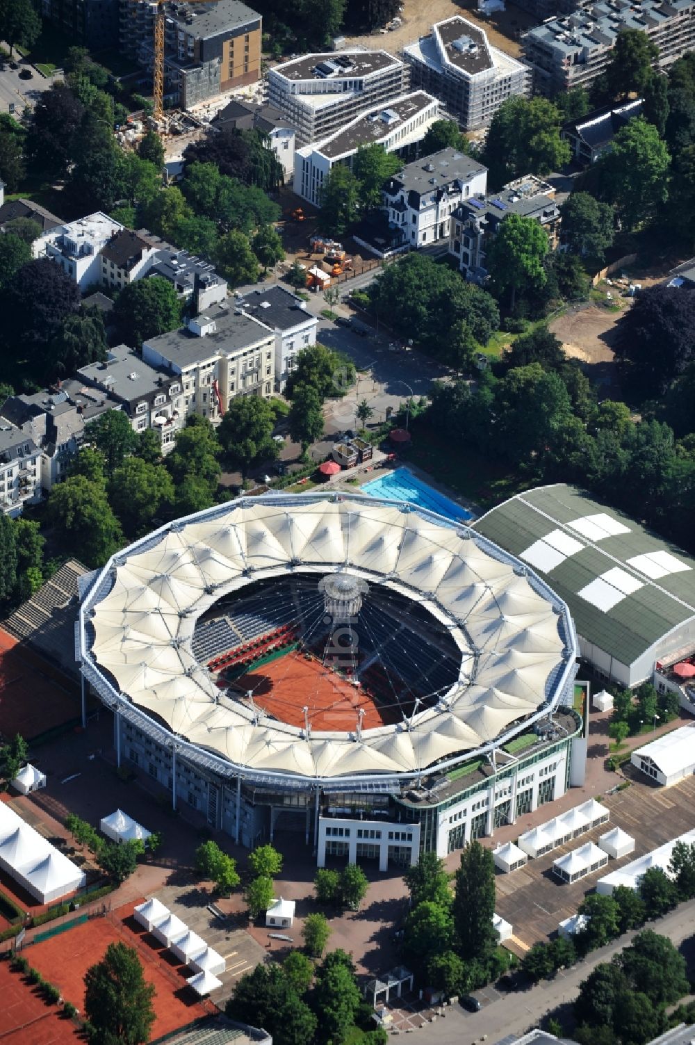 Hamburg aus der Vogelperspektive: Tennisarena am Rothenbaum in Hamburg