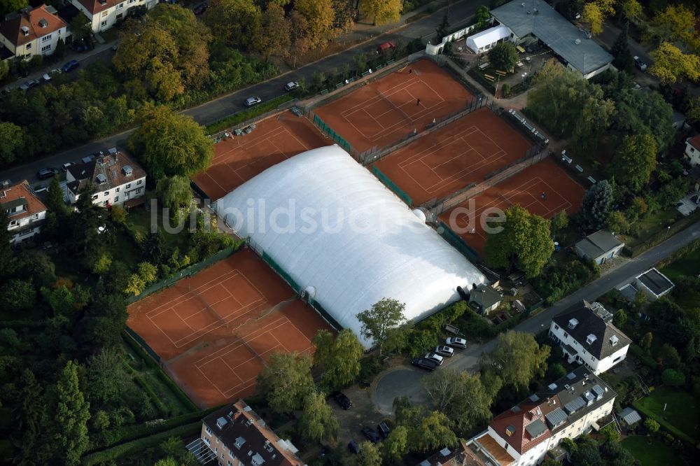 Luftaufnahme Berlin - Tennisplatz Sportanlage Kanzlerweg - Bundesring - Paradestraße im Stadtteil Tempelhof in Berlin