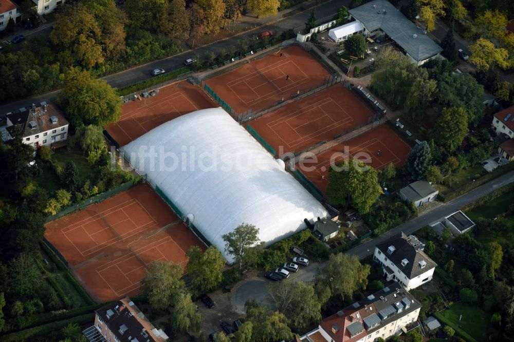 Berlin aus der Vogelperspektive: Tennisplatz Sportanlage Kanzlerweg - Bundesring - Paradestraße im Stadtteil Tempelhof in Berlin