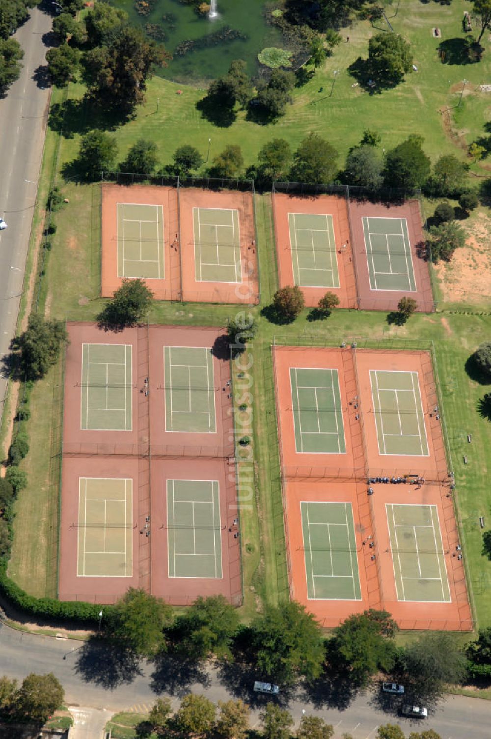 Luftbild BLOEMFONTEIN - Tennisplätze am Cevrolet Park in Bloemfontein, Südafrika