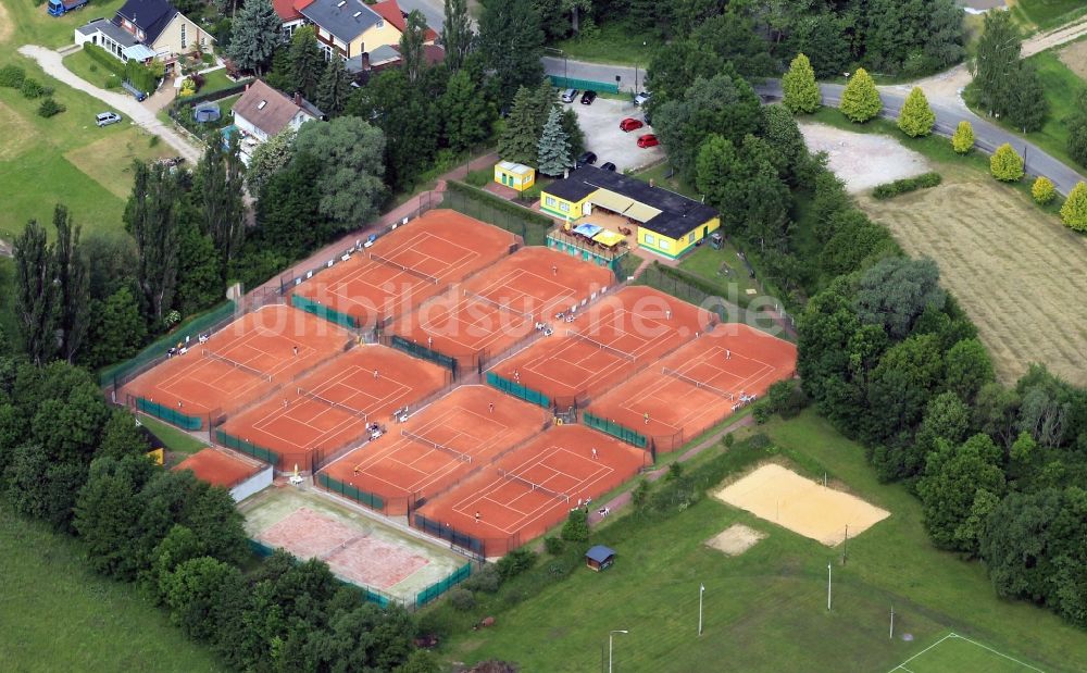 Luftaufnahme Apolda - Tennisplätze des Tennisclub 1990 Apolda e.V. in Apolda im Bundesland Thüringen