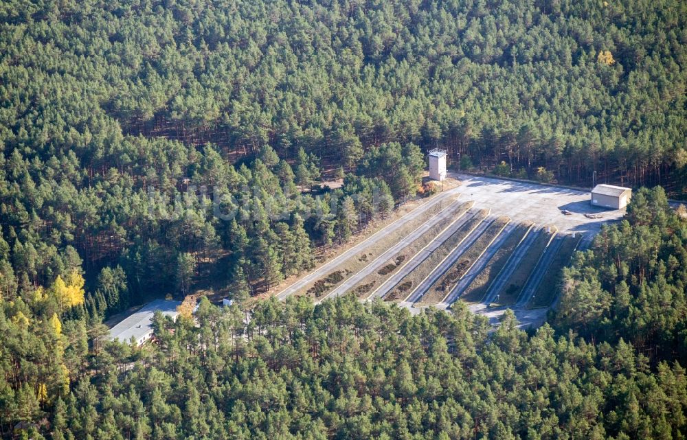 Luftbild Baruth/Mark - Teststrecke und Übungsplatz der Verkehrs-Versuchsanlage Horstwalde im Ortsteil Horstwalde in Baruth/Mark im Bundesland Brandenburg