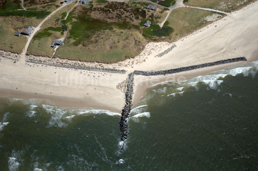 Hörnum auf Sylt von oben - Tetrapoden Südspitze Sylt Hörnum