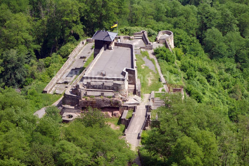 Überherrn / OT Felsberg aus der Vogelperspektive: Teufelsburg bei Felsberg