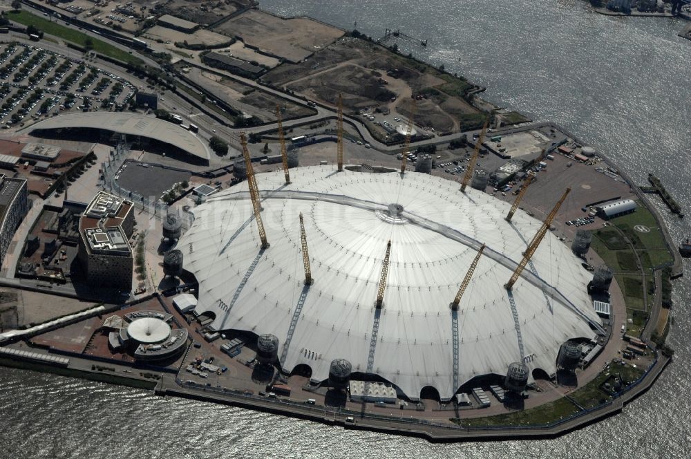 London von oben - The O2 Arena London Greenwich ein Austragungsort der Olympischen Spiele 2012