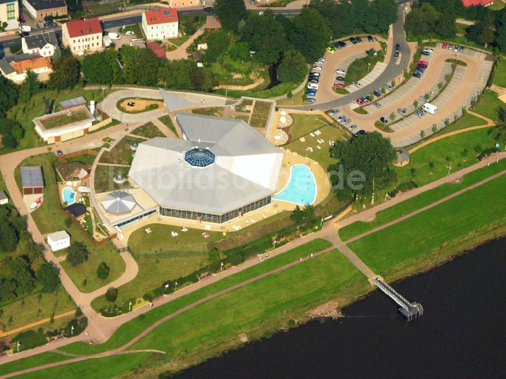 Luftaufnahme Bad Schandau - Therme Bad Schandau