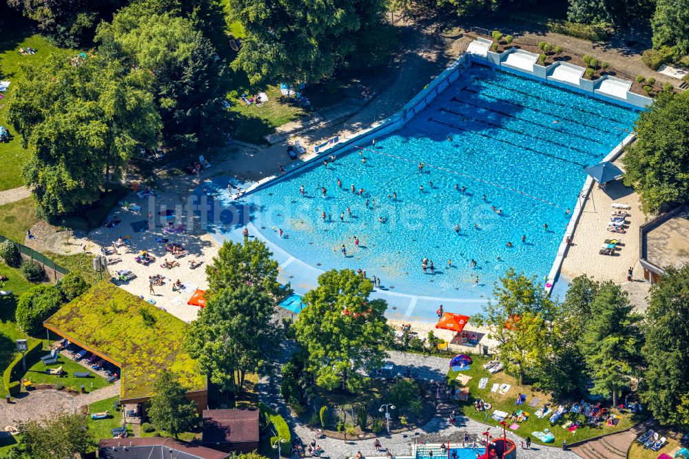 Luftbild Dortmund - Therme und Schwimmbecken am Freibad der Freizeiteinrichtung Solebad Wischlingen in Dortmund im Bundesland Nordrhein-Westfalen, Deutschland