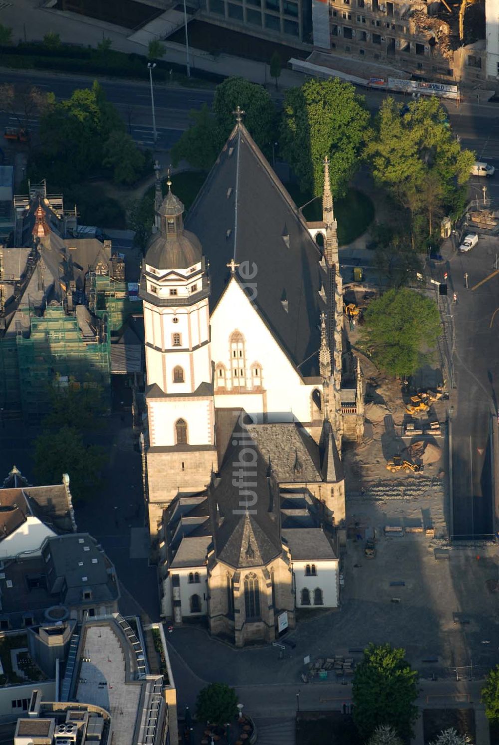 Leipzig von oben - Thomaskirche zu Leipzig