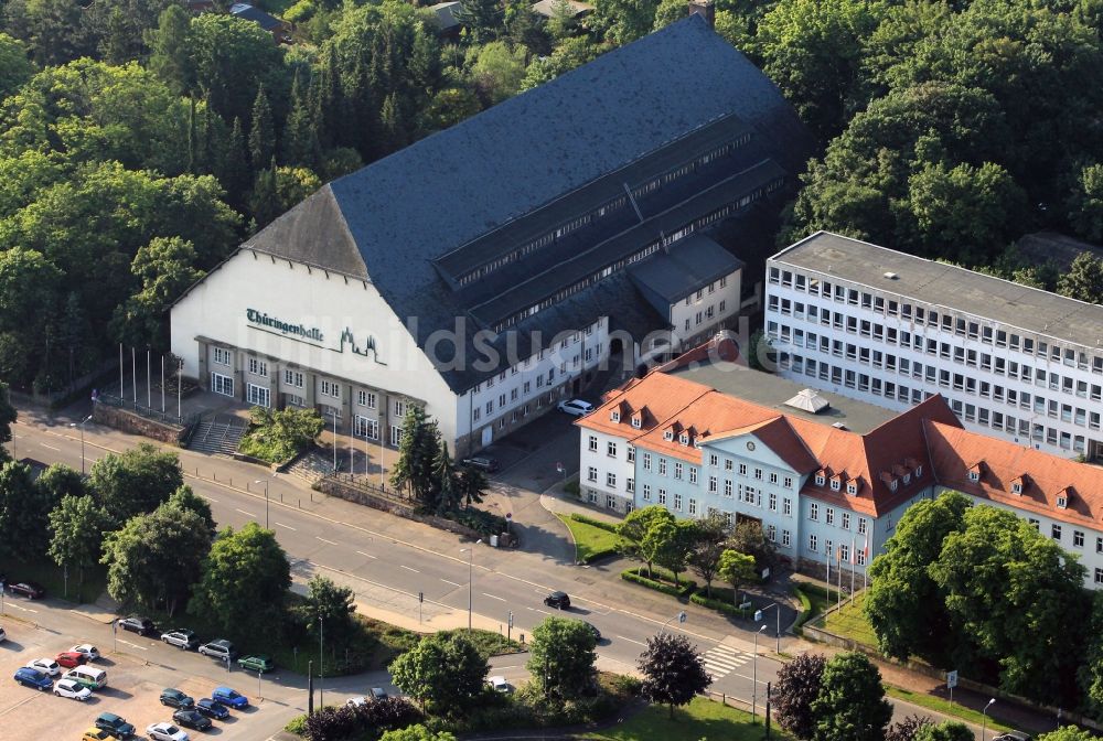 Luftaufnahme Erfurt - Thüringenhalle in Erfurt im Bundesland Thüringen