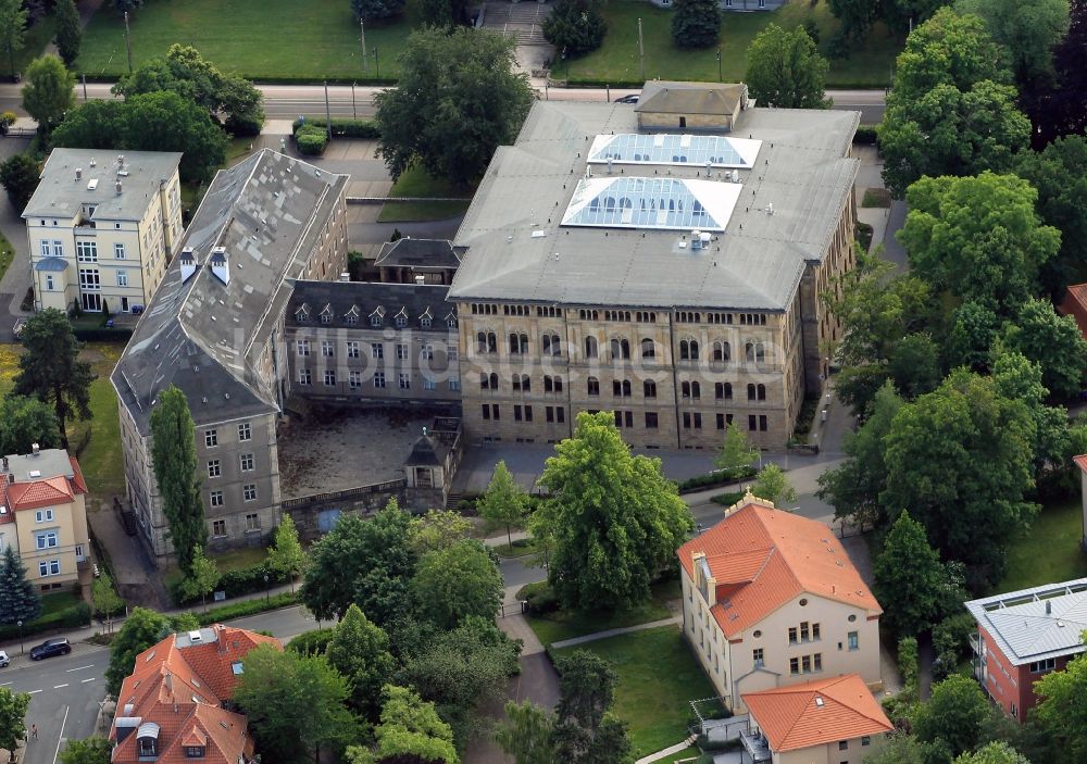 Gotha von oben - Thüringer Finanzgericht in Gotha im Bundesland Thüringen