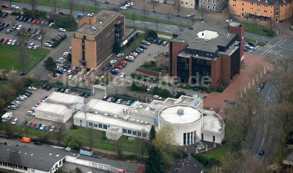 Bochum aus der Vogelperspektive: Thürmer-Saal und Volksbank-Filiale in Bochum