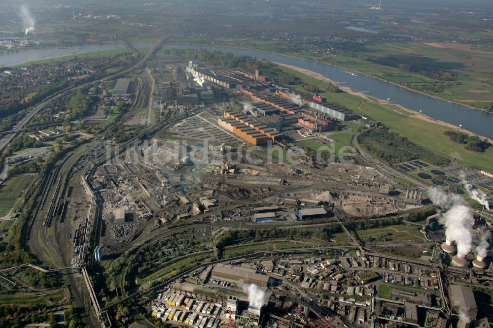 Duisburg aus der Vogelperspektive: ThyssenKrupp Duisburg