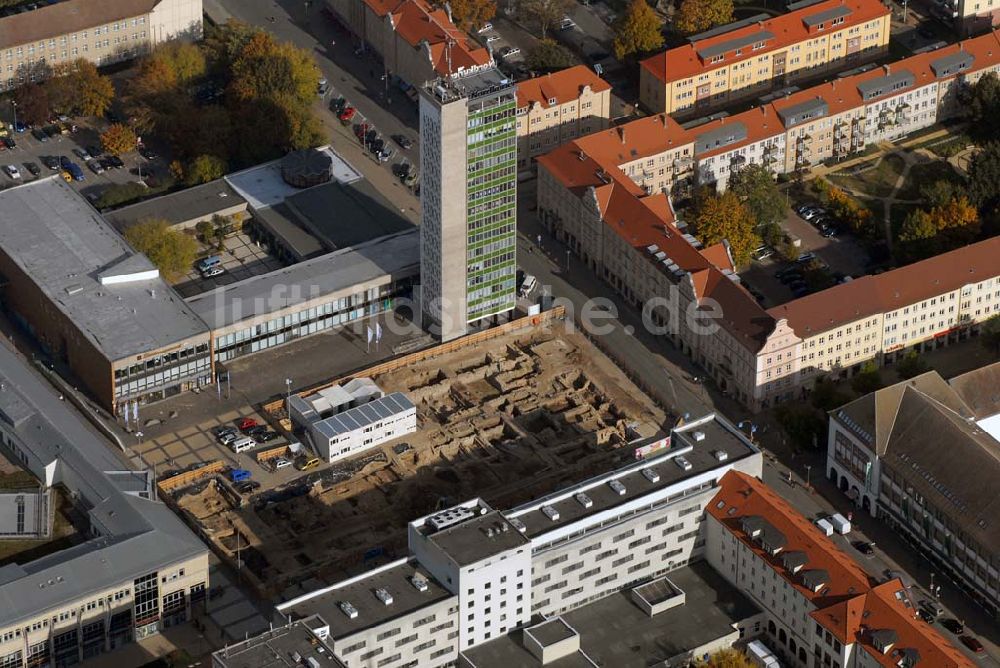 Luftbild Neubrandenburg - Tiefgaragenbau