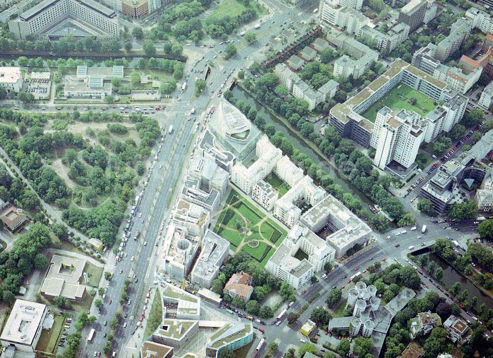 Luftbild Berlin - Tiergarten - Tiergartendreieck mit den Botschaftzen der Nordischjen Länder.