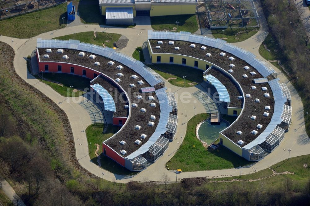 Göttingen von oben - Tiergehege- Neubau des Deutschen Primatenzentrums in Göttingen im Bundesland Niedersachsen