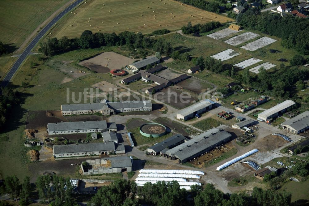 Liebenwalde von oben - Tierzucht- Stallanlagen Tierzucht für die Fleischproduktion in Liebenwalde im Bundesland Brandenburg