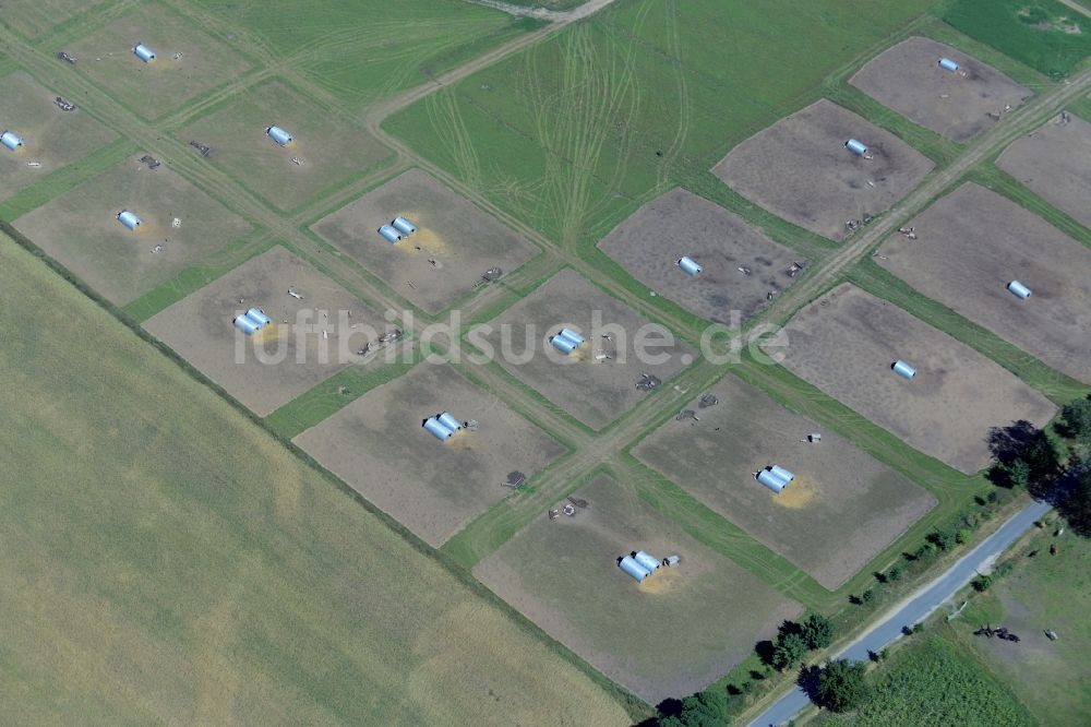 Luftbild Rudow - Tierzucht- Stallanlagen Tierzucht für die Fleischproduktion in Rudow im Bundesland Mecklenburg-Vorpommern