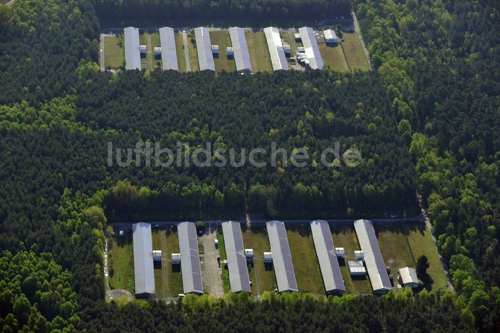 Luftaufnahme Stahnsdorf - Tierzucht- Stallanlagen zur Geflügelzucht in Stahnsdorf im Bundesland Brandenburg