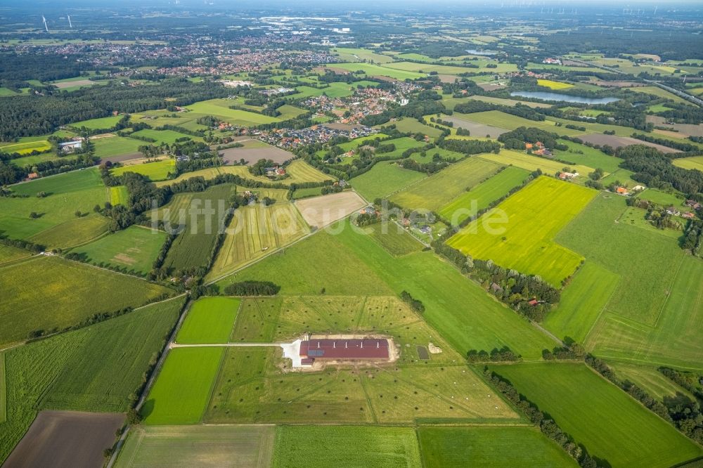 Suddendorf von oben - Tierzucht- Stallanlagen zur Geflügelzucht in Suddendorf im Bundesland Niedersachsen, Deutschland