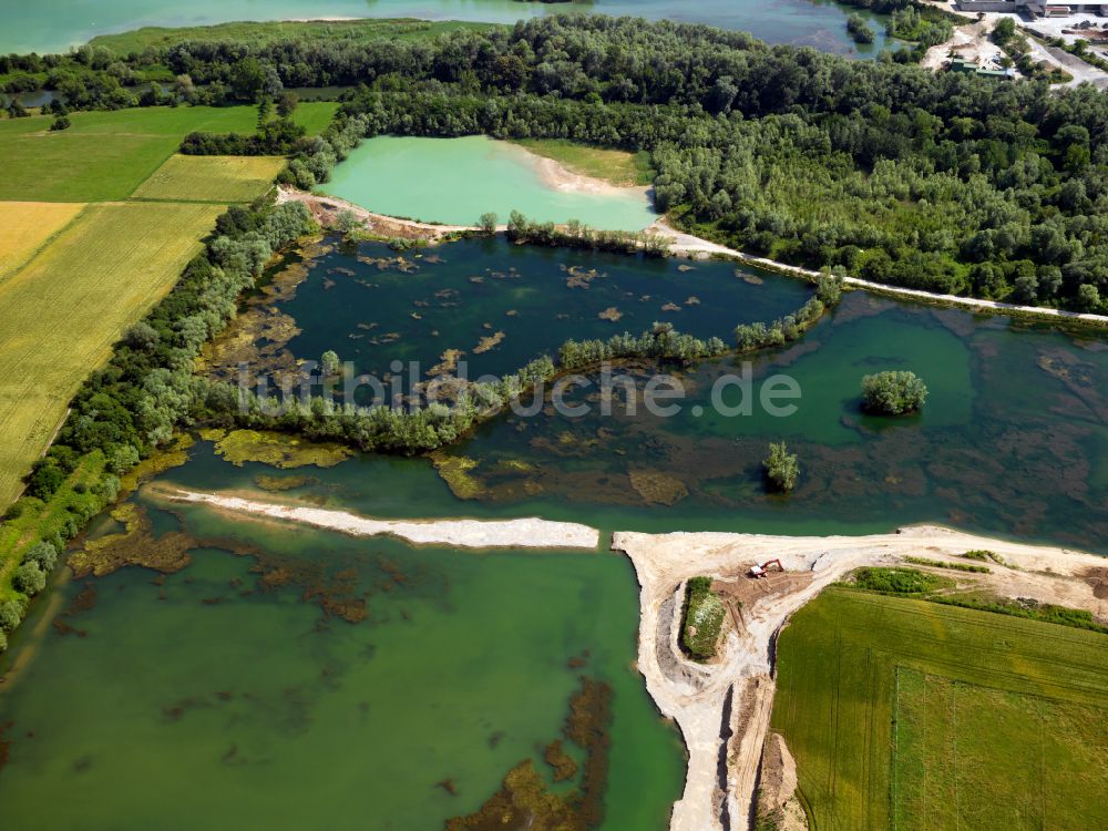 Rottenburg am Neckar aus der Vogelperspektive: Tümpel- und Teich Oase in Rottenburg am Neckar im Bundesland Baden-Württemberg, Deutschland