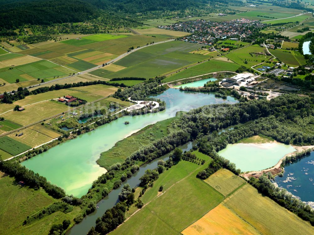 Luftaufnahme Rottenburg am Neckar - Tümpel- und Teich Oase in Rottenburg am Neckar im Bundesland Baden-Württemberg, Deutschland