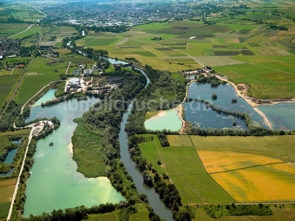 Rottenburg am Neckar von oben - Tümpel- und Teich Oase in Rottenburg am Neckar im Bundesland Baden-Württemberg, Deutschland