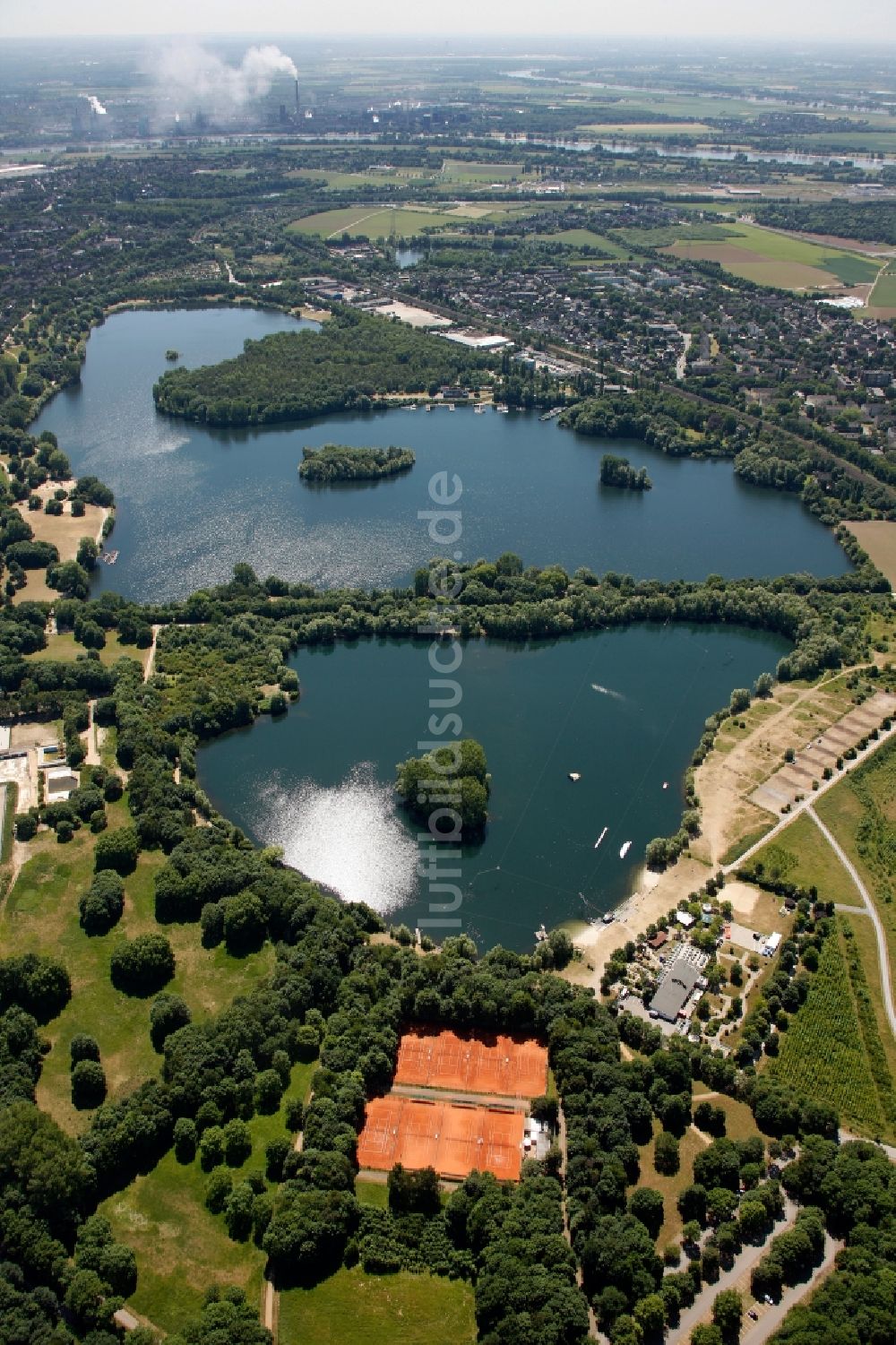 Duisburg aus der Vogelperspektive: Toeppersee in Duisburg im Bundesland Nordrhein-Westfalen